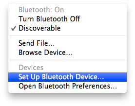 Setup Bluetooth