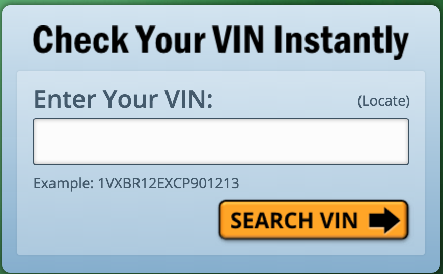 how to look up car by vin free
