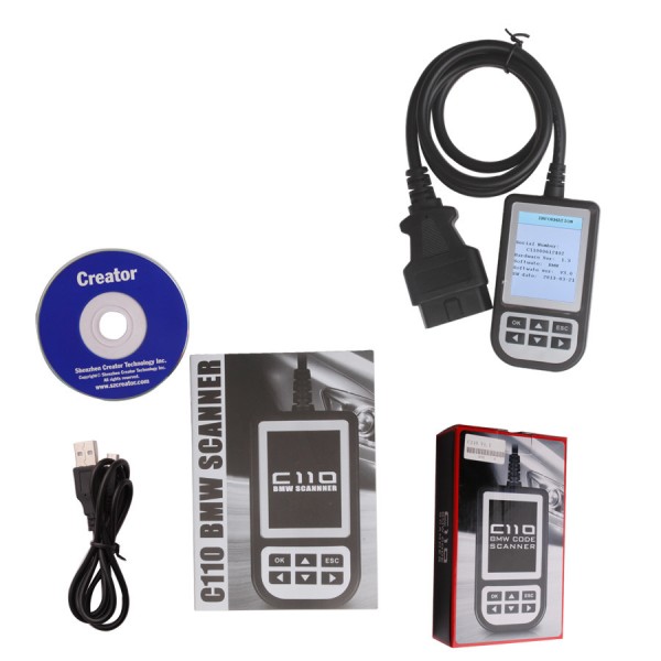 BMW C110 Scan Tool (OBD2/EOBD): Read Airbag, ABS, Engine 