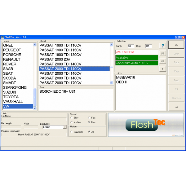 For Alfa ECU Chip Tuning Files Stage 1 Stage 2 Remap Files With Checksum OK 