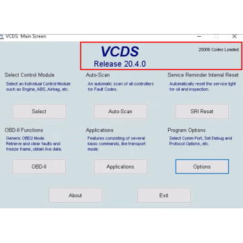 Ross-Tech VCDS Software (HEX V2 VAGCOM for Audi & Volkswagen Cars): V20.4