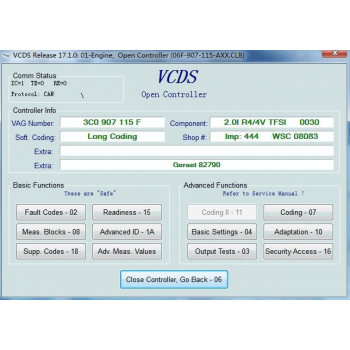 Ross-Tech VCDS Software (HEX V2 VAGCOM for Audi & Volkswagen Cars): V20.4