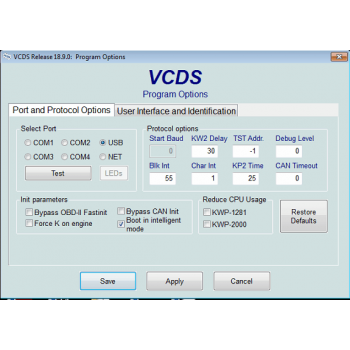 Ross-Tech VCDS Software (HEX V2 VAGCOM for Audi & Volkswagen Cars): V20.4